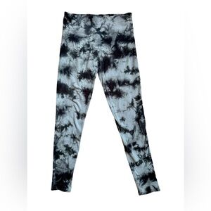 Calvin Klein Black and Blue Tie-Dye Leggings